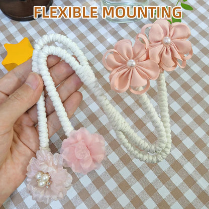 Flower Curtain Tiebacks - 2 Pack No Drill Decorative Holdbacks