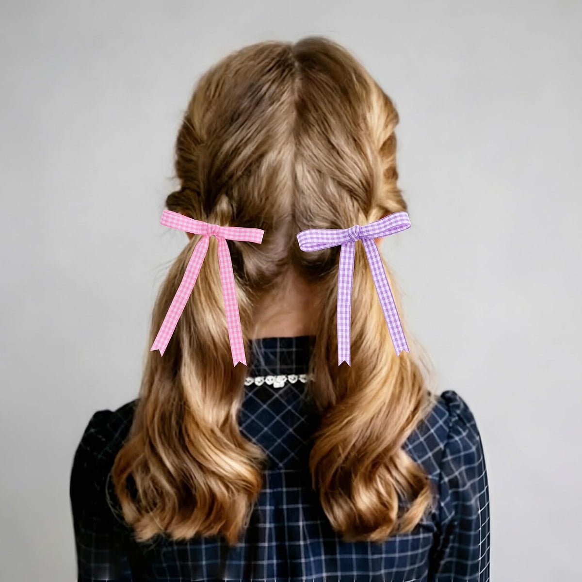 3/8 Inch Pastel Gingham Ribbon 4 Rolls 40 Yards Pink/Blue/Yellow/Purple Easter Spring Plaid Checkered Ribbon for Gift Wrapping Bows Making Crafts Baby Shower Birthday Easter Decor（10Yd/Roll