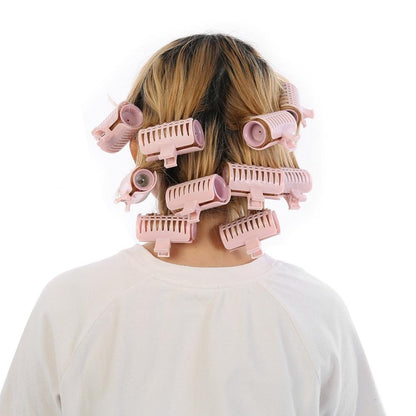Heated Roller, 10 Piece Hair Curler Set, Classic Hair Tool for Short Hair and Long Hair, Upgrade, ABS High Temperature Resistance Material, Fast Heat, Rechargeable, Includes Bag, Pink