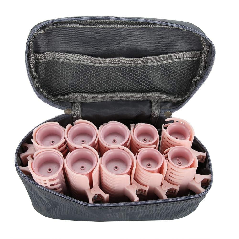 Heated Roller, 10 Piece Hair Curler Set, Classic Hair Tool for Short Hair and Long Hair, Upgrade, ABS High Temperature Resistance Material, Fast Heat, Rechargeable, Includes Bag, Pink
