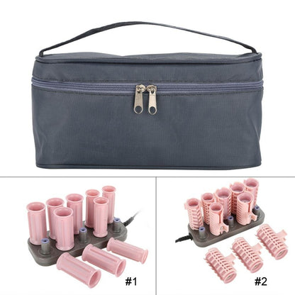 Heated Roller, 10 Piece Hair Curler Set, Classic Hair Tool for Short Hair and Long Hair, Upgrade, ABS High Temperature Resistance Material, Fast Heat, Rechargeable, Includes Bag, Pink