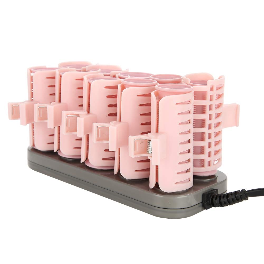 Heated Roller, 10 Piece Hair Curler Set, Classic Hair Tool for Short Hair and Long Hair, Upgrade, ABS High Temperature Resistance Material, Fast Heat, Rechargeable, Includes Bag, Pink