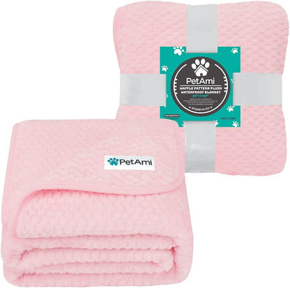 Waterproof Dog Blanket, Leakproof Puppy Blanket, 29x40 Light Pink