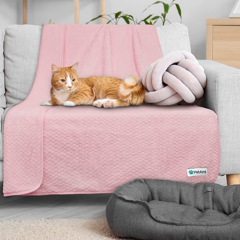 Waterproof Dog Blanket, Leakproof Puppy Blanket, 29x40 Light Pink