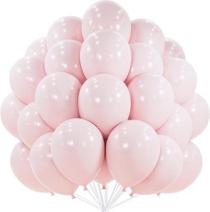 Pale Pink Balloons 50pcs Light Pastel Baby Pink Color 12 Inch