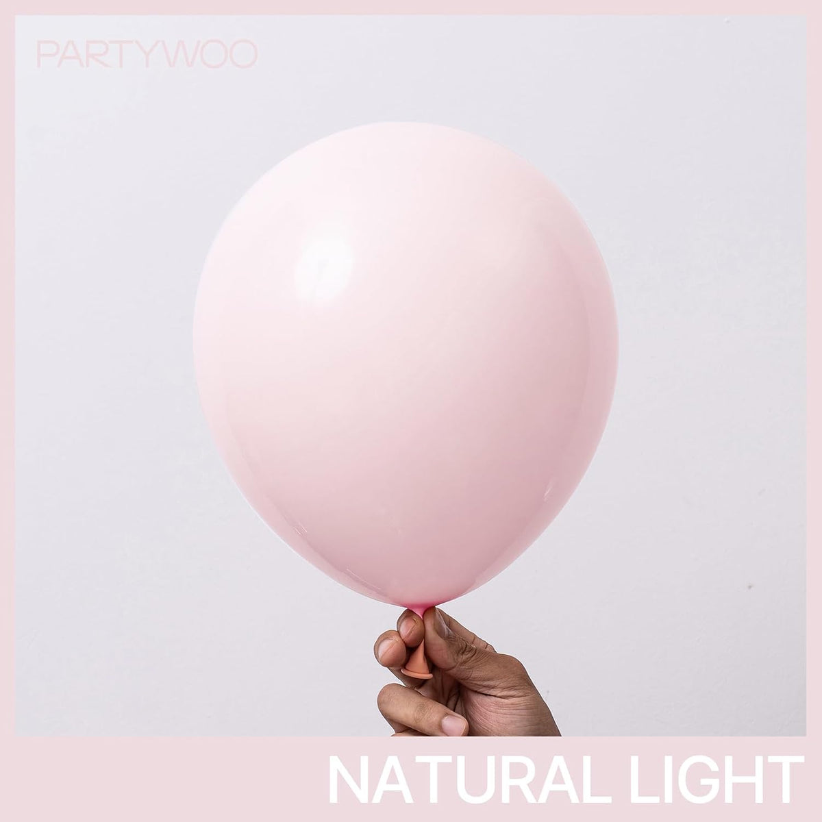 Pale Pink Balloons 50pcs Light Pastel Baby Pink Color 12 Inch