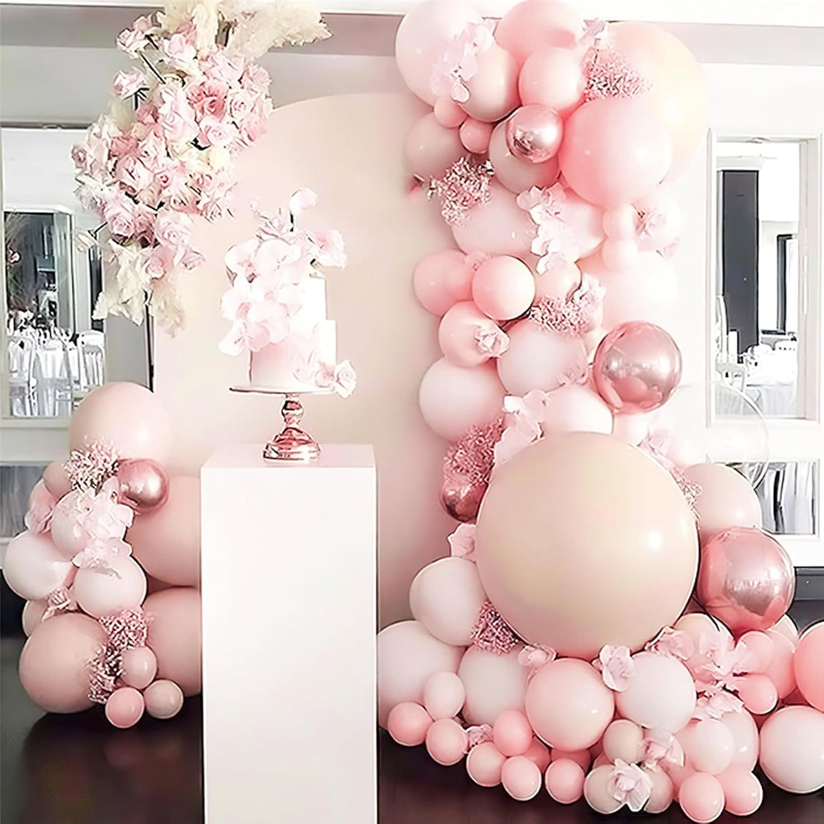 Pale Pink Balloons 50pcs Light Pastel Baby Pink Color 12 Inch