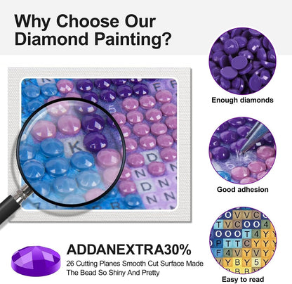6 Pack Pink Diamond Art Kits for Adults, Diamond Painting Kits for Beginner