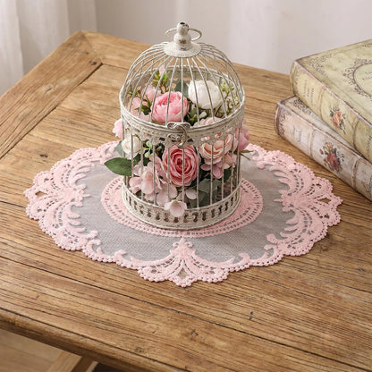 4Pcs Lace Doilies for Tables Retro French Style Lace Placemats