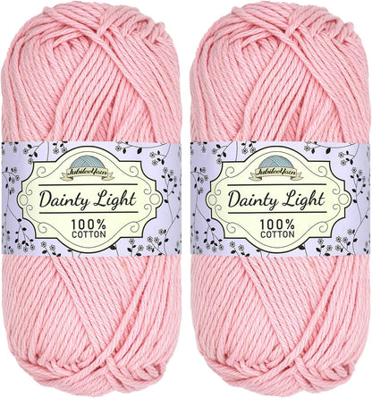 JubileeYarn Dainty Light Yarn - Primrose Pink - 2 Skeins