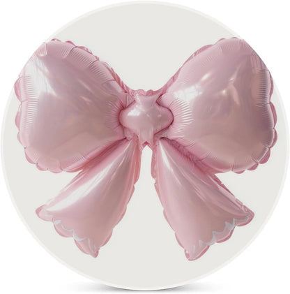 Light Pink Bow Balloon Coasters Set of 4 Absorbent Coasters