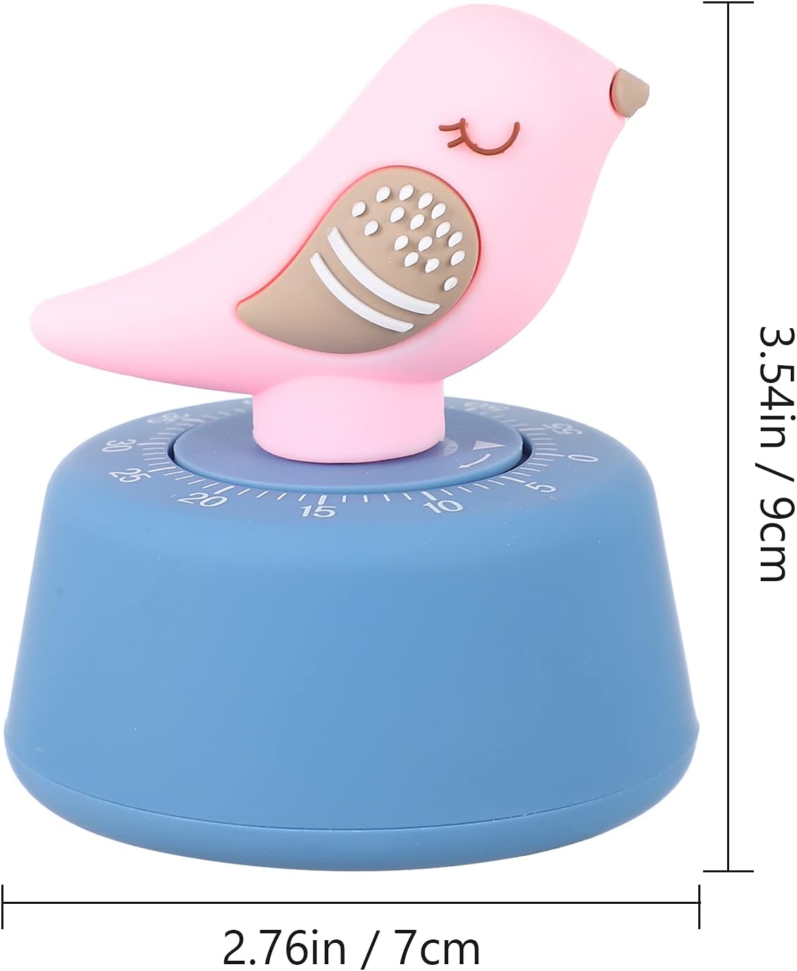Mechanical Kitchen Timer Manual Wind up Cooking Timer Cartoon Countdown with Alarm for Home Kitchen Kids Activities Salon Use 3.54 X 2.75 X 2.75 in