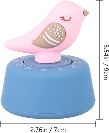 Mechanical Kitchen Timer Manual Wind up Cooking Timer Cartoon Countdown with Alarm for Home Kitchen Kids Activities Salon Use 3.54 X 2.75 X 2.75 in