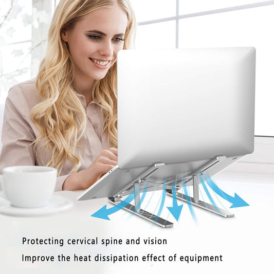Laptop Stand for Desk,Very Portable and use Anywhere,Compatible with 9-15 inch Laptops(Plastic Pink)