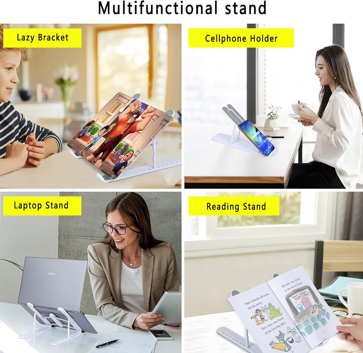 Laptop Stand for Desk,Very Portable and use Anywhere,Compatible with 9-15 inch Laptops(Plastic Pink)