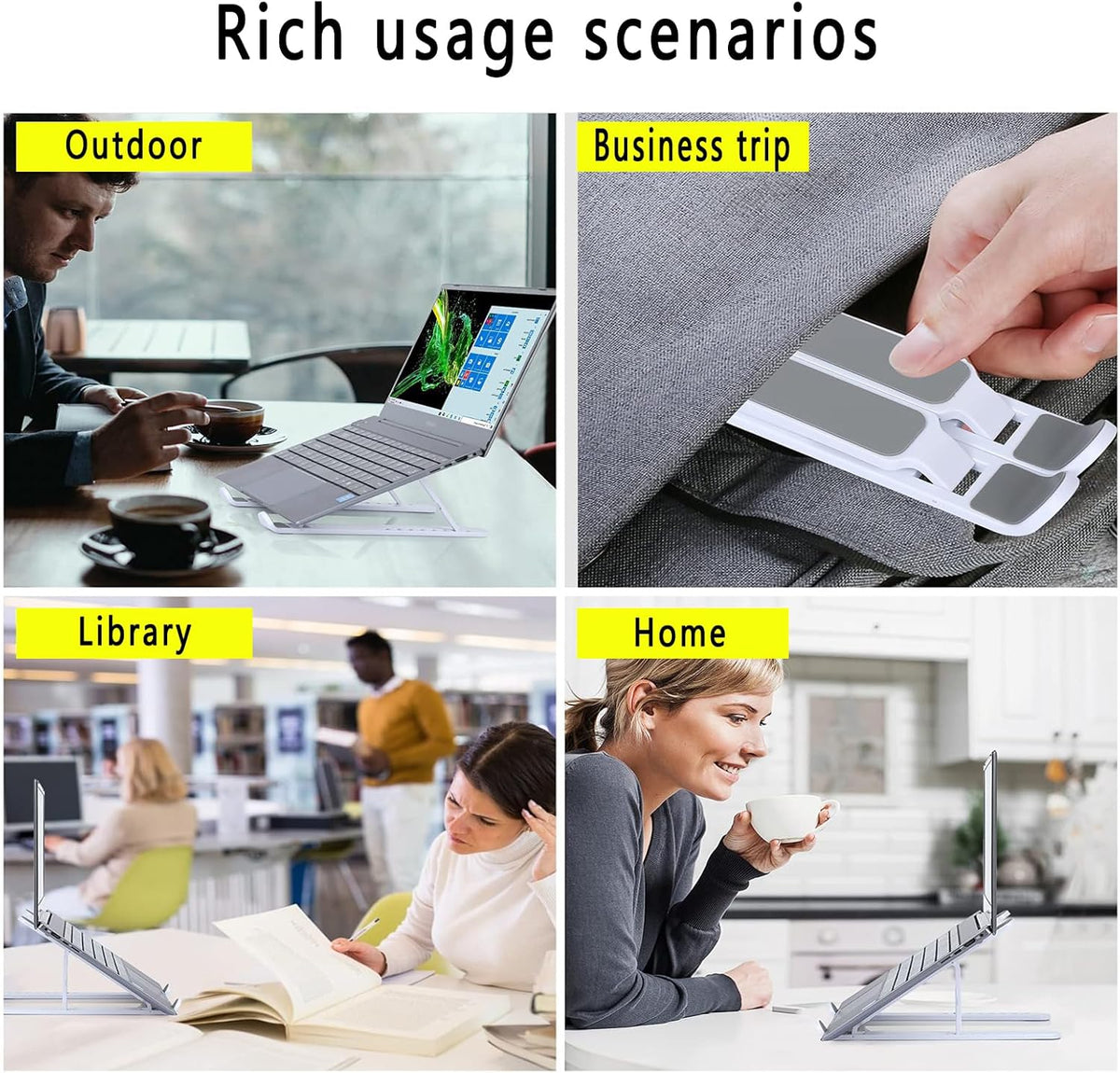 Laptop Stand for Desk,Very Portable and use Anywhere,Compatible with 9-15 inch Laptops(Plastic Pink)