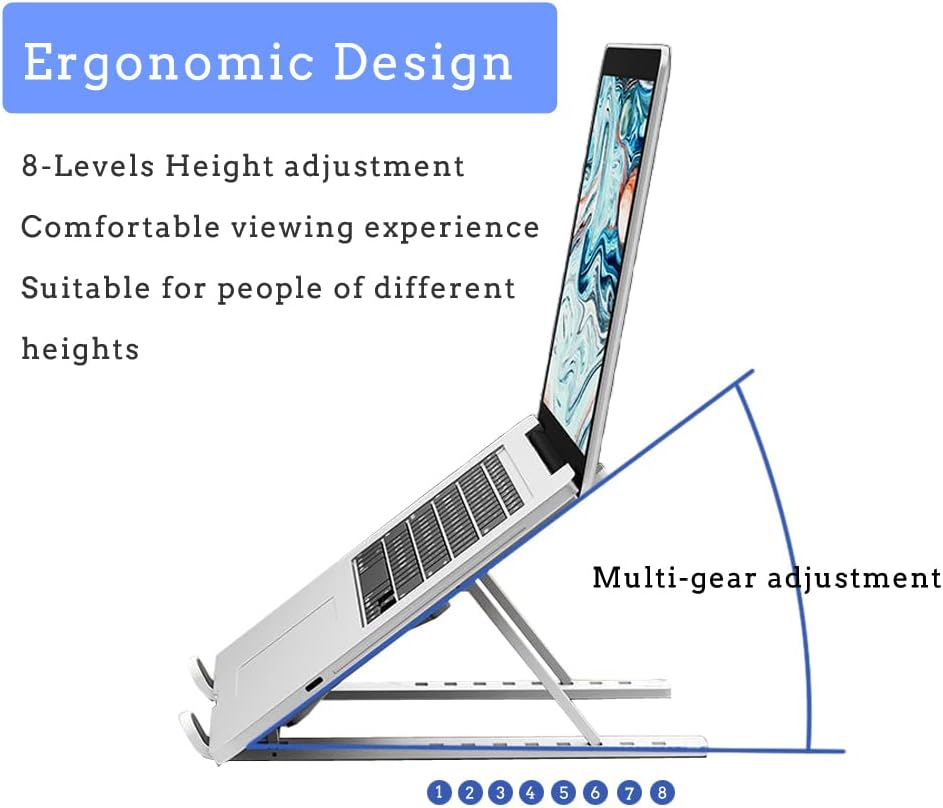 Laptop Stand for Desk,Very Portable and use Anywhere,Compatible with 9-15 inch Laptops(Plastic Pink)