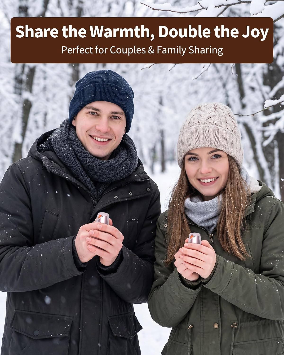14000mAh Rechargeable Hand Warmers 2 Pack, Ultra-Long Battery Life Portable Heater, Dual-Side Fast-Heating, USB-C Charging Case Gifts for Outdoor Camping Hunting