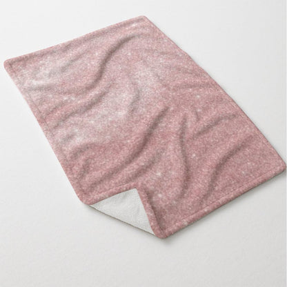 Festive Pink Shimmer Throw Blanket, Portable Throw Blankets for Women Men, Soft Plush Bed Blankets Decor Gifts for Sofa Couch Bedroom Living Rooms Warm All Season Home
