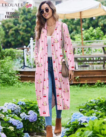 Womens Robes Lightweight Soft Knit Bathrobe Full Length Sleepwear