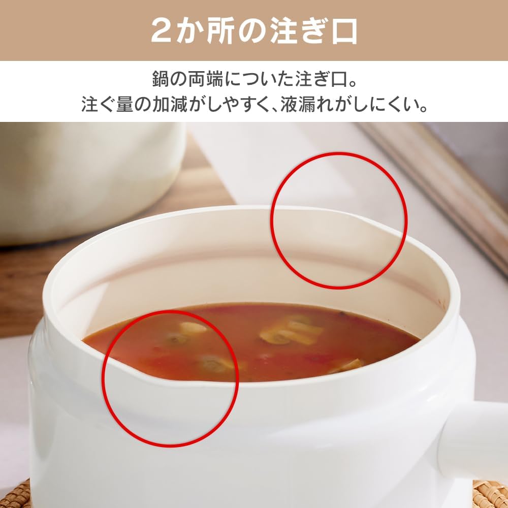 MLKP-14 Hot Pot, Double-Handed Pot, Milk Pan, 5.5 inches (14 cm), Non-Stick Ingredients, Stain Removal, Comfortable Ceramic Coating that Continues to Use "Run" in Use, Light Pink