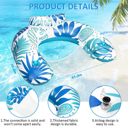 Pool Floats Adult, 3Pack/2Pack/1Pack Inflatable Pool Float Chair
