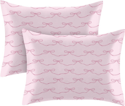 2 Pack Satin Pillowcase, Smooth Silk Pillowcase with Hidden
