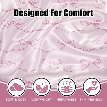 2 Pack Satin Pillowcase, Smooth Silk Pillowcase with Hidden