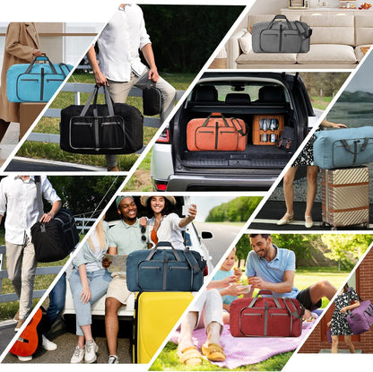 Foldable Duffle Bag for Travel Weekend Overnight Gym Camping
