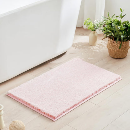 Sparkle Pink & White Bath Mat 32"x20" Non Slip Ultra Soft Washable