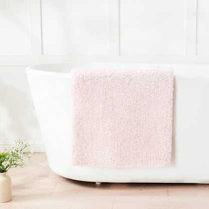 Sparkle Pink & White Bath Mat 32"x20" Non Slip Ultra Soft Washable