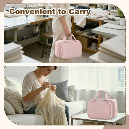Puffer Sewing Organizer Bag, Sewing Supplies Organizer, Pink