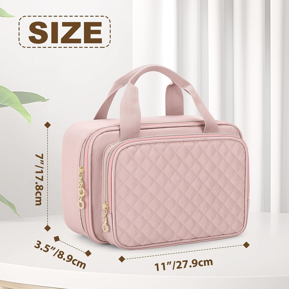 Puffer Sewing Organizer Bag, Sewing Supplies Organizer, Pink