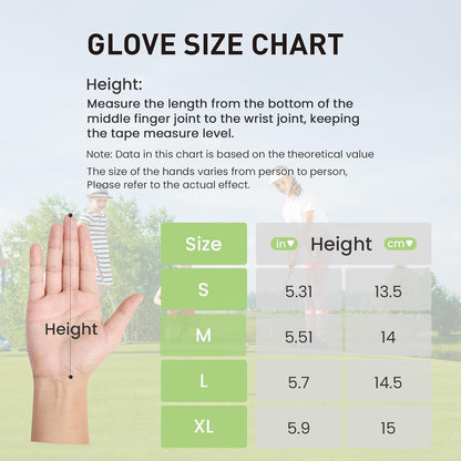 Kids Golf Glove Left Hand Right Handed Golfer 1 or 2 Pack, Breathable Grip Soft Comfort Elastic Fabric Golf Gloves for Boys Girls Youth Age 3-13