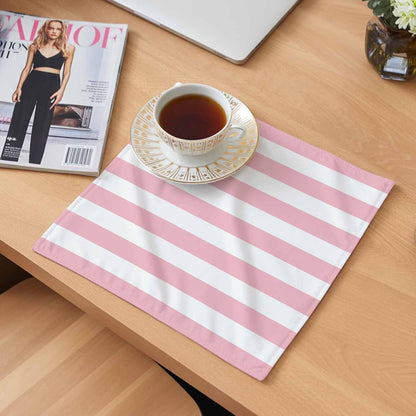 Cloth Napkins 20 x 20 Inch Pink and White Stripes Soft Absorbent Dinner Napkins Striped Simple Style Washable Reusable Kitchen Napkin Sets for Parties Wedding Restaurant Hotel