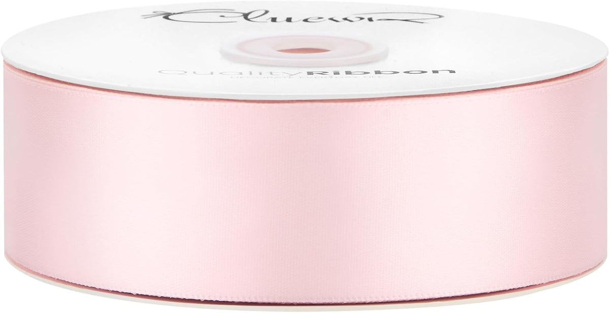 Double Faced Light Pink Satin Ribbon, 1-1/2 Inches, 50 Yards