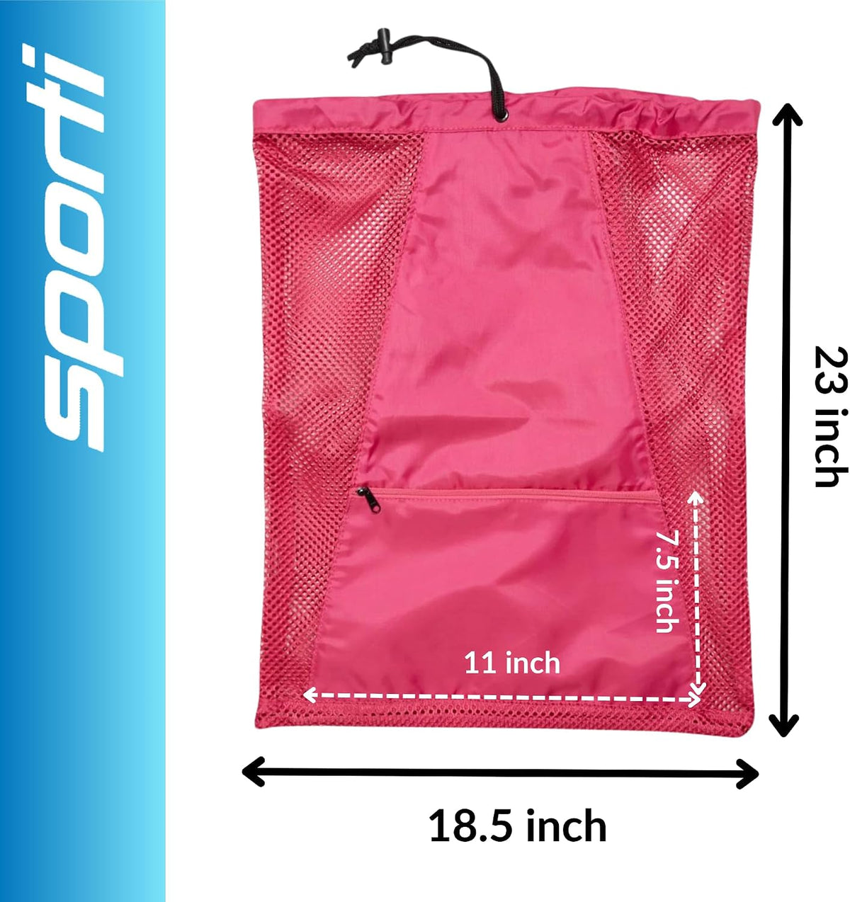 Mesh Swimming Equipment Backpack, Drawstring Gear Bag for Swimmers