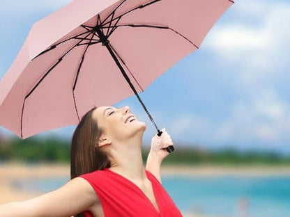 Windproof Travel Compact Umbrella-Automatic Umbrellas for Rain-Compact Folding Umbrella, Travel Umbrella Compact, Small Portable Windproof Umbrellas for Men Women Teenage.(Pink)