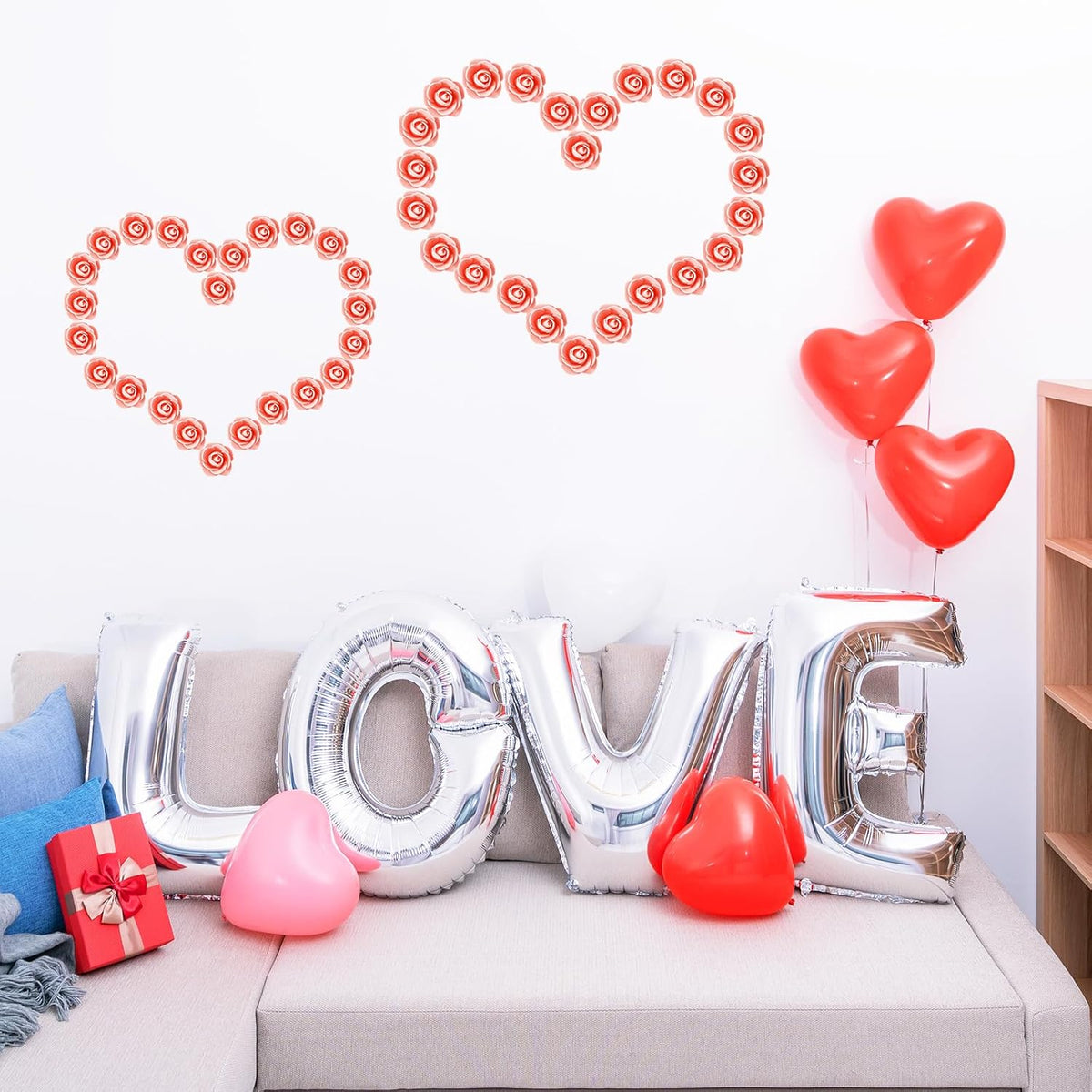 100pcs Mini Artificial Rose Artificial Fake Rose Head Mini Foam Artificial Rose Head for DIY Crafts Wedding Party Valentine's Day Bouquets Home (Peach Pink, 3.5cm/1.38inches)