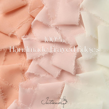 Blush Pink Chiffon Ribbon Set, 1.5 Inch x 21 Yards