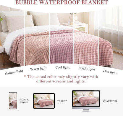 Waterproof Blanket for Pet Bed Couch Sofa Car, 60"x80", Dusty Pink
