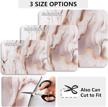 Dish Drying Mat Marble Gold Pink, Quick Dry Dish Drying Pad with Non-slip Rubber Backed, Super Absorbent Drainer Mats for Kitchen Counter, 20"x16"