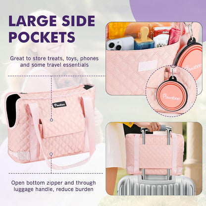 Dog Purse Carrier for Small Dogs with Pocket,Up to 11Lbs