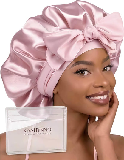 Tie Silk Bonnet Satin Curly Hair Wrap for Sleeping Women Anti Frizz