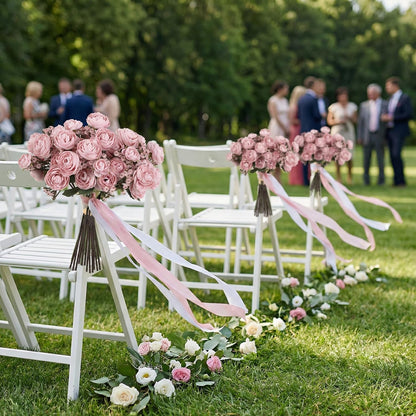Pink Ranunculus Artificial Flowers 5 Bouquets Fake Silk Mini Ranunculus with Stems 15PCS Faux Peonies Spring Flowers for DIY Wedding Bride Shower Centerpieces Home Vase Filler Decor (Dusty Pink)