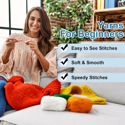 2 Skein Cotton Yarn, 100% Cotton Chunky Yarn for Hand Knitting, Blanket Yarn for Crocheting Each of 204g/7.20oz(Per Skein 150m/164 Yard)/Light Peach