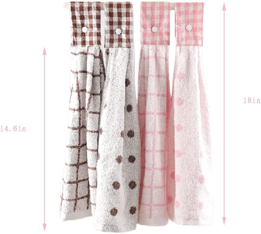 2 Pcs Kitchen Cotton Classical Striped Towel/Absorbent Towel/Hanging Towel/Hand Towel