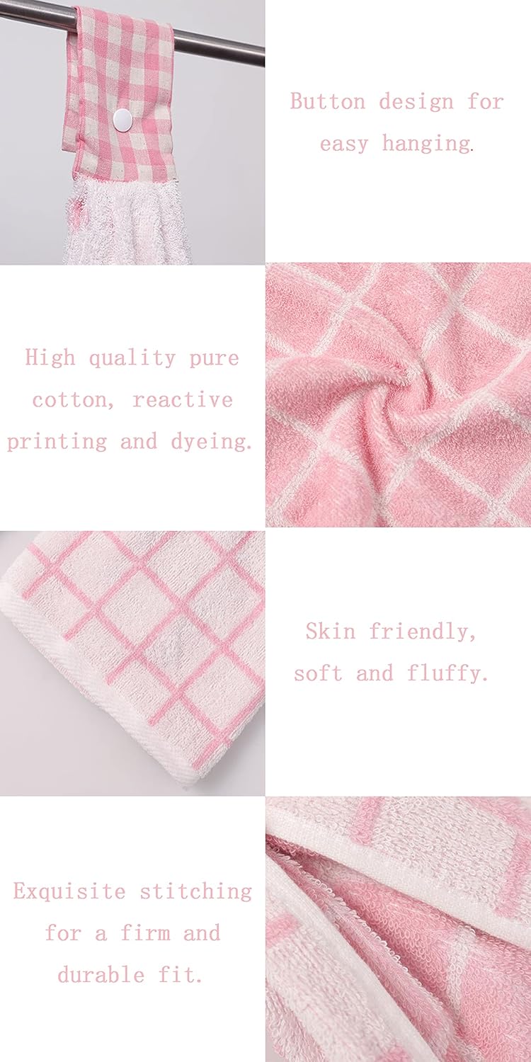 2 Pcs Kitchen Cotton Classical Striped Towel/Absorbent Towel/Hanging Towel/Hand Towel