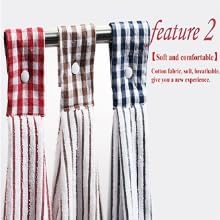 2 Pcs Kitchen Cotton Classical Striped Towel/Absorbent Towel/Hanging Towel/Hand Towel