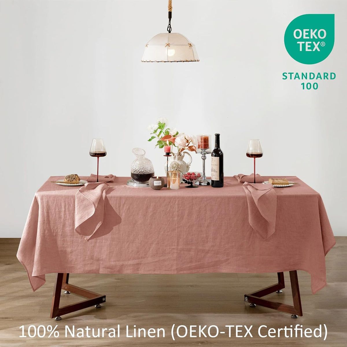 100% Linen Tablecloth Rectangle 60x120 Stone Washed Dining Cover
